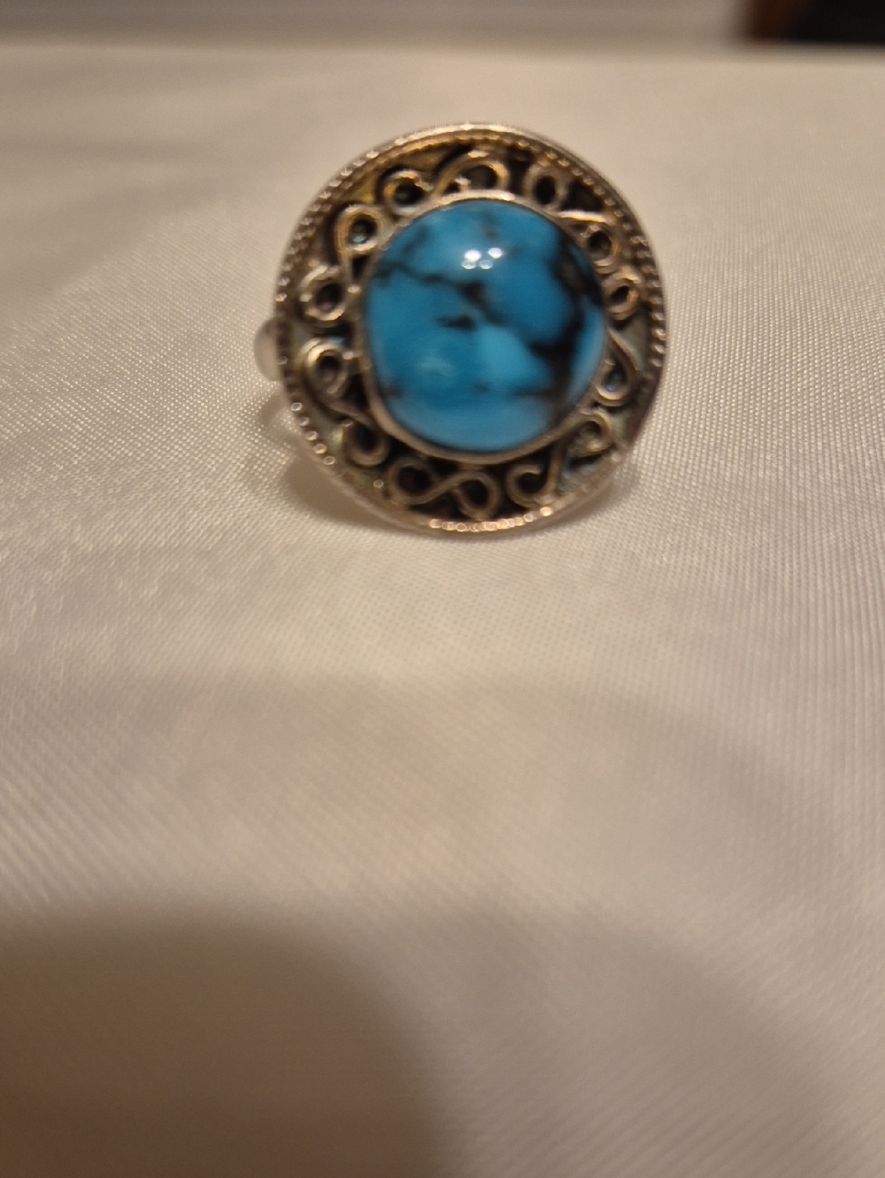 Sterling Silver Turquoise infinity Ring